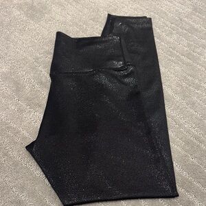 Shimmering Nike Dri Fit Black Leggings 25” inseam Size S Excellent
